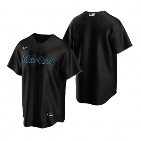 Men's Nike Miami Marlins Blank Black Alternate Stitched Baseball Jersey